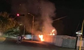 Voraz incendio en la Escuela del Sur nro 66 de Goya
